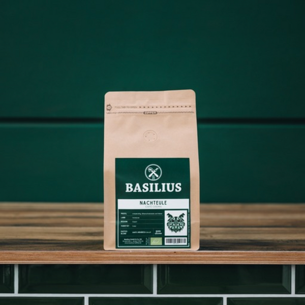 Kaffee „Nachteule“ 250g ganze Bohne entkoffeiniert, Basilius