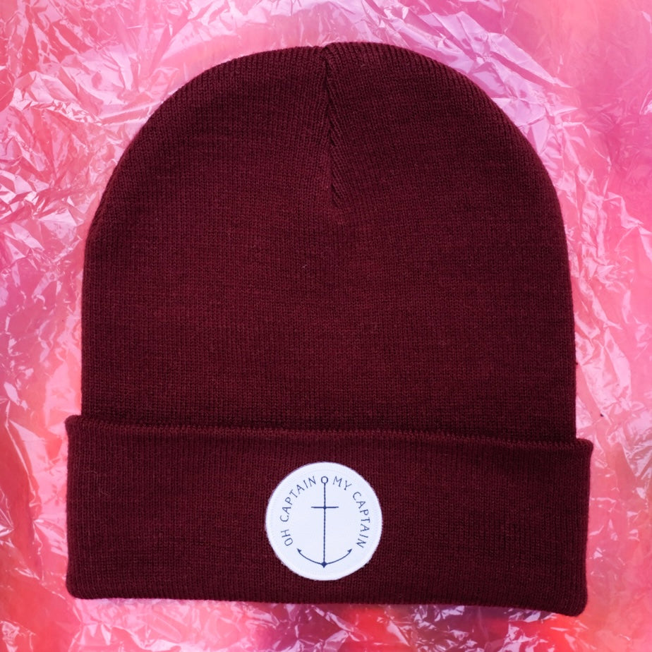 Beanie „Oh Captain, my Captain“ burgundy, Femme de Marin