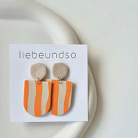 Ohrringe „Dieter“ Orange/Beige , liebeundso