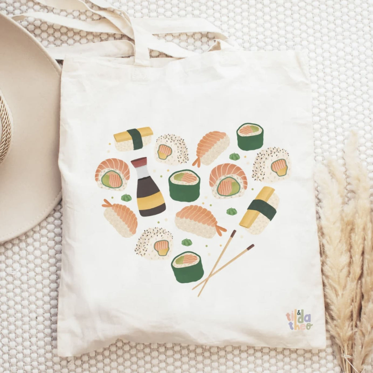 Jutebeutel mit Motiv, tilda & theo