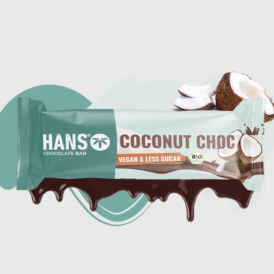 Hanf Schoko Riegel Coconut Chocolate, Hans Brainfood