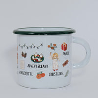 Emailletasse „Weihnachten“, Woidkind