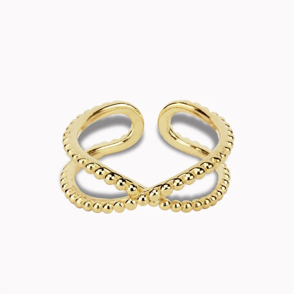 Ring „Doppelperlen” gold, Lille mus