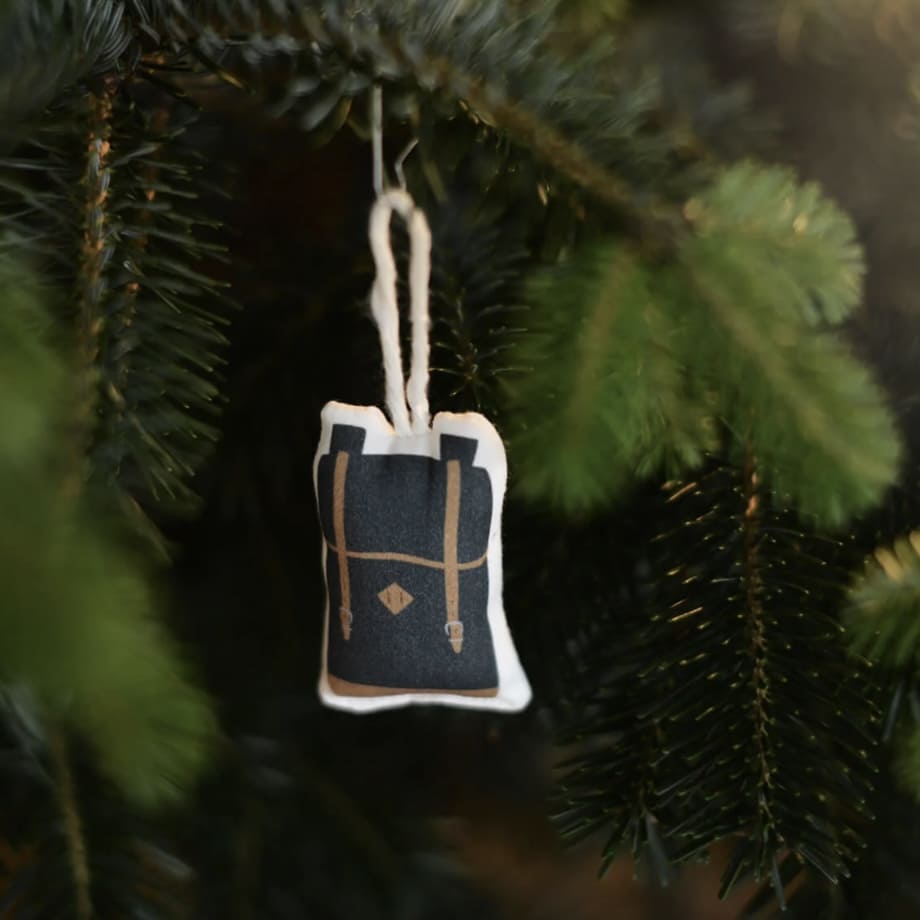 Weihnachtsanhänger Set Camping aus Bio-Baumwolle, Roadtyping