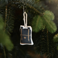Weihnachtsanhänger Set Camping aus Bio-Baumwolle, Roadtyping