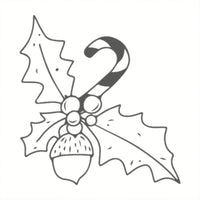 Stempel Ilex Zweig mit Zuckerstange, May&Berry