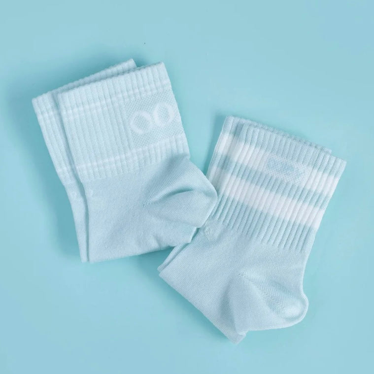 Socken „MIDI Pastel - Ice Ocean - dicke Streifen“, Ooley