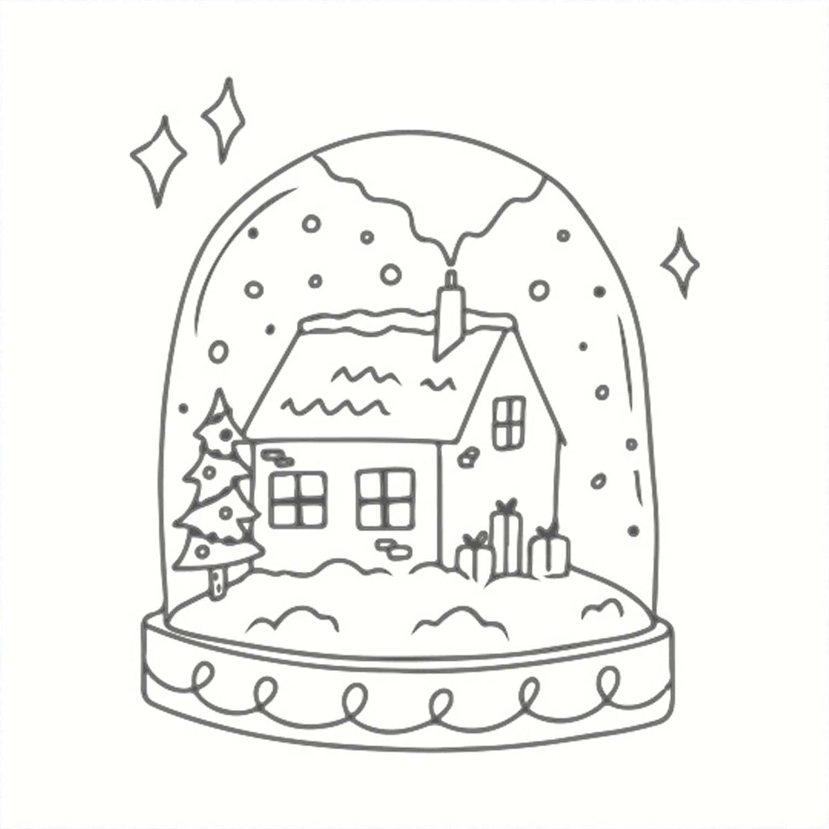 Stempel Schneekugel, May&Berry