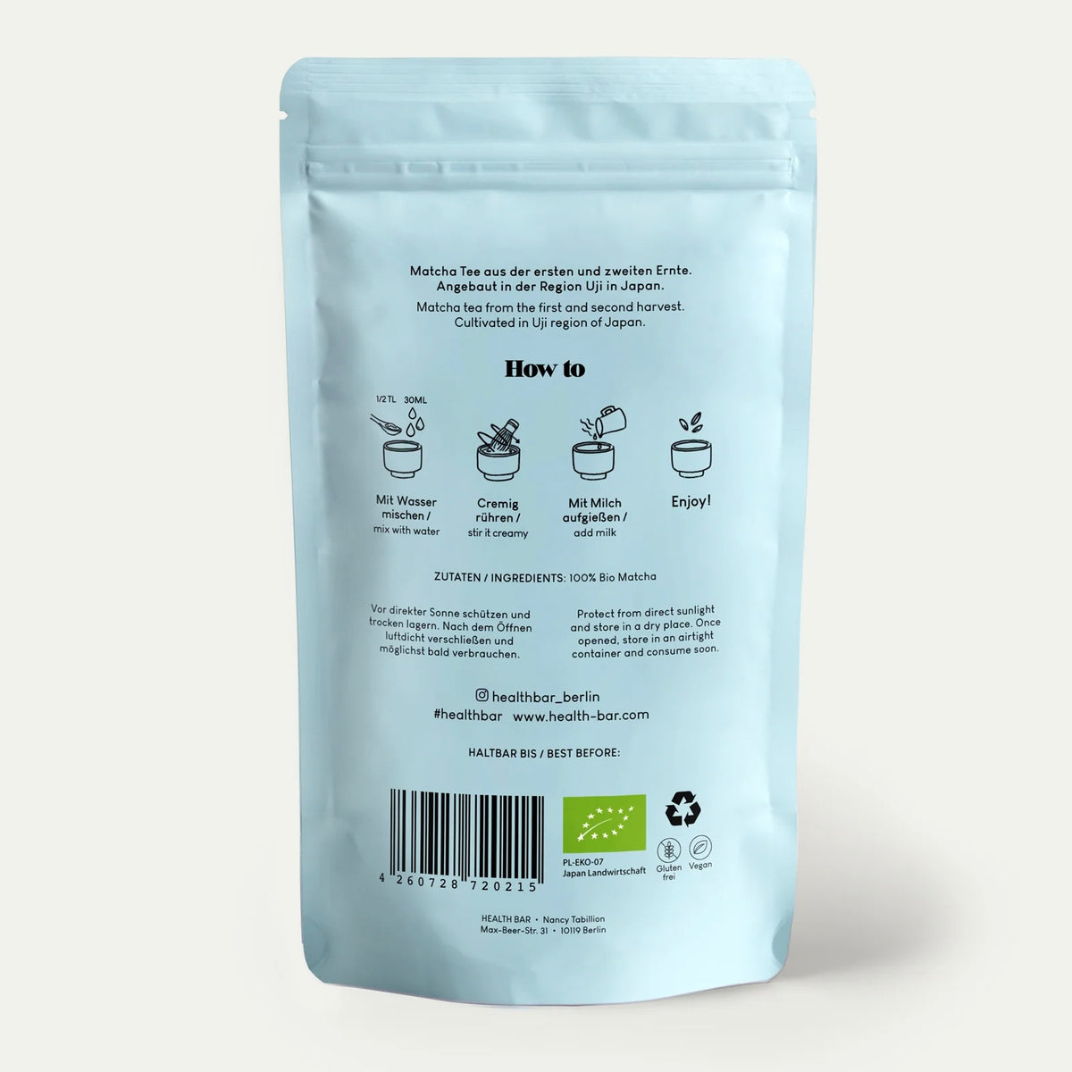 Bio - Matcha Tea - Traditional, Health Bar
