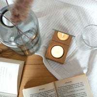 Teelichthalter “Flame” Eiche, Lumenqi