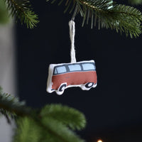 Weihnachtsanhänger Set Camping aus Bio-Baumwolle, Roadtyping