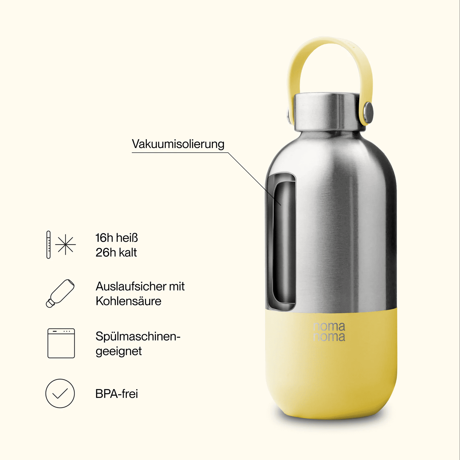 Azala Edelstahl-Wasserflaschen Set – 2x 500 Ml, Doppelwandig Isoliert, 12 H Heiß / 24 H Kalt, BPA-frei
