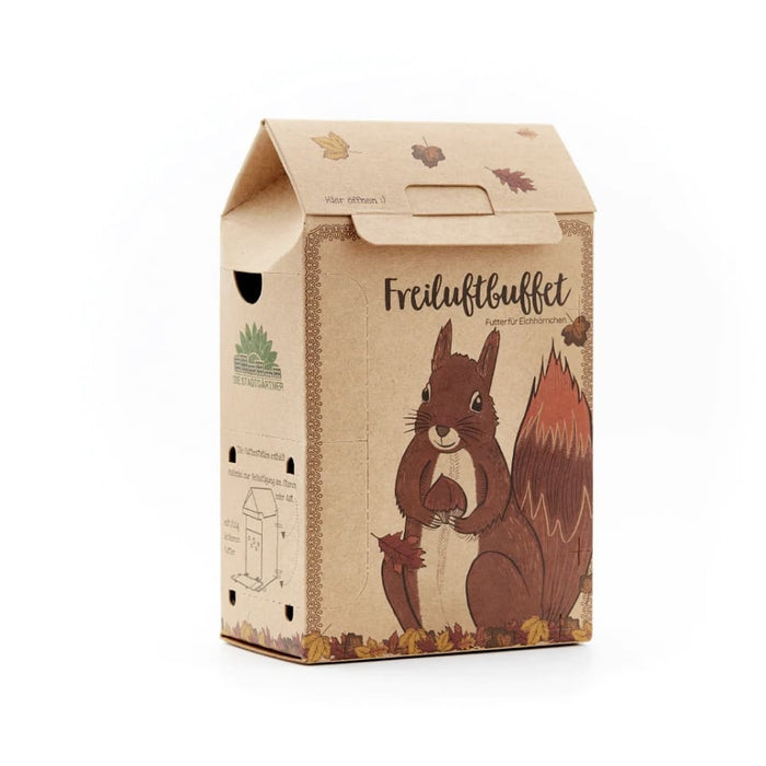 Freiluftbuffet Eichhörnchen, die Stadtgärtner