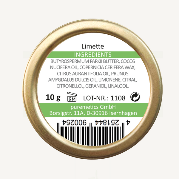 Lip Balm "Limette", Puremetics