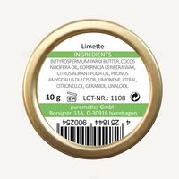 Lip Balm "Limette", Puremetics