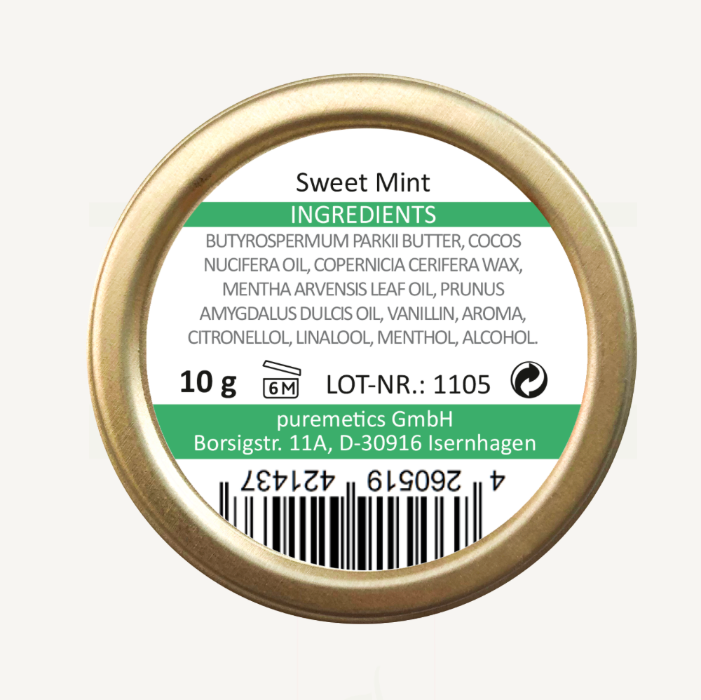 Lip Balm „Sweet Mint“, Puremetics