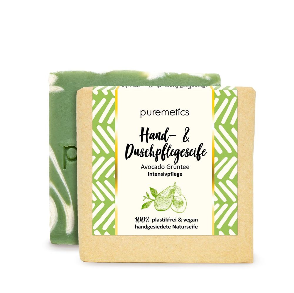 Hand- und Duschpflegeseife "Avocado Grüntee", Puremetics