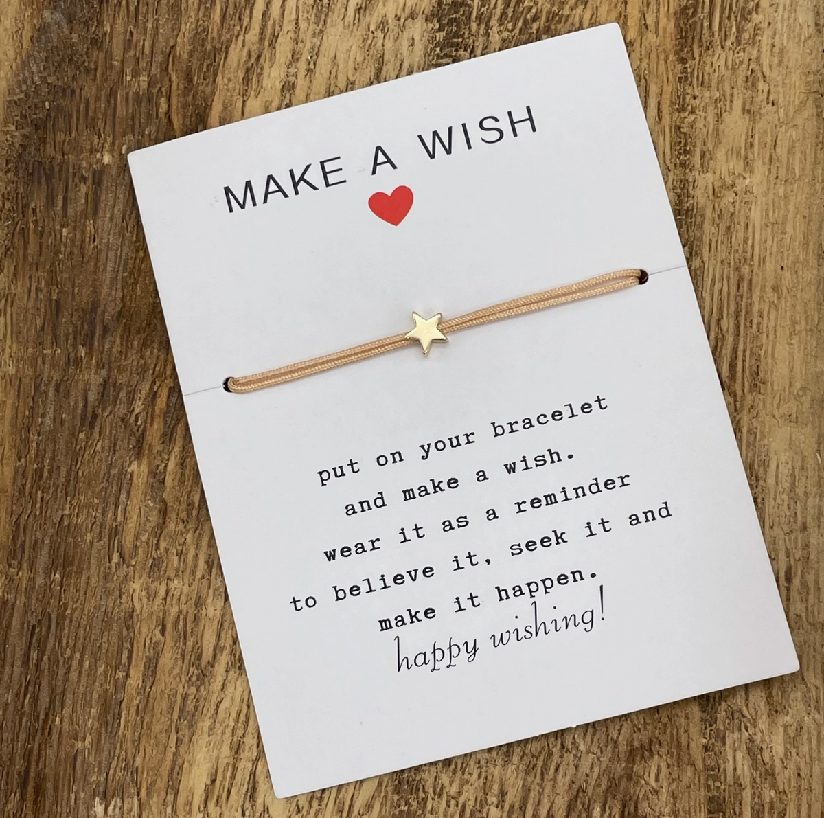 Armband - make a wish, beige gold, Parsley & Pepper