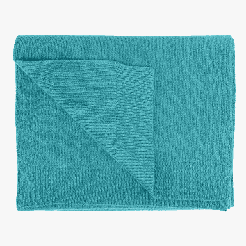 Schal - scarf teal blue ( merino wolle), colorful standard