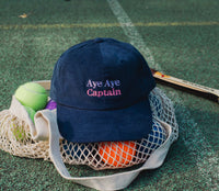 Cord Cap mit Aufschrift, Femme de Marin