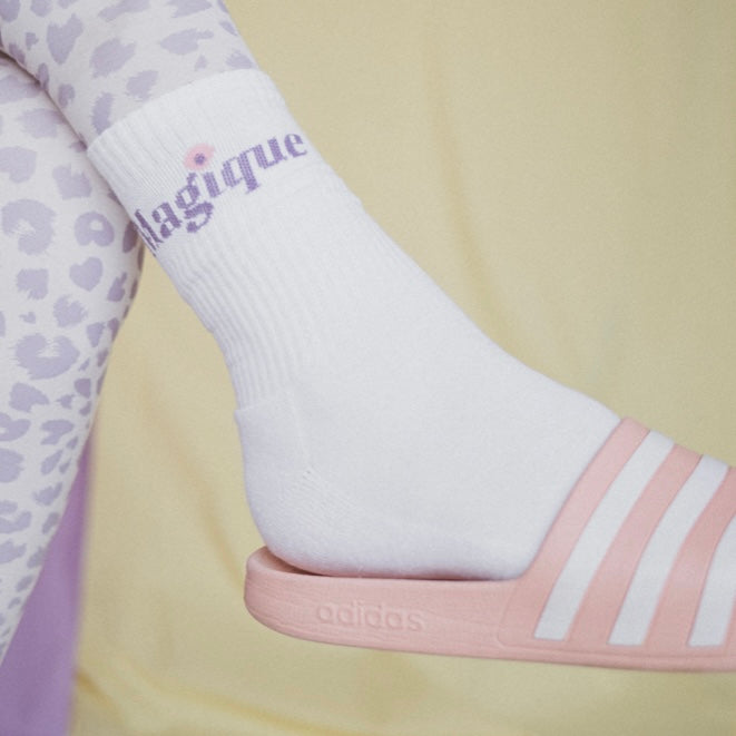 Socken „Magique“ white/lavender Femme de Marin