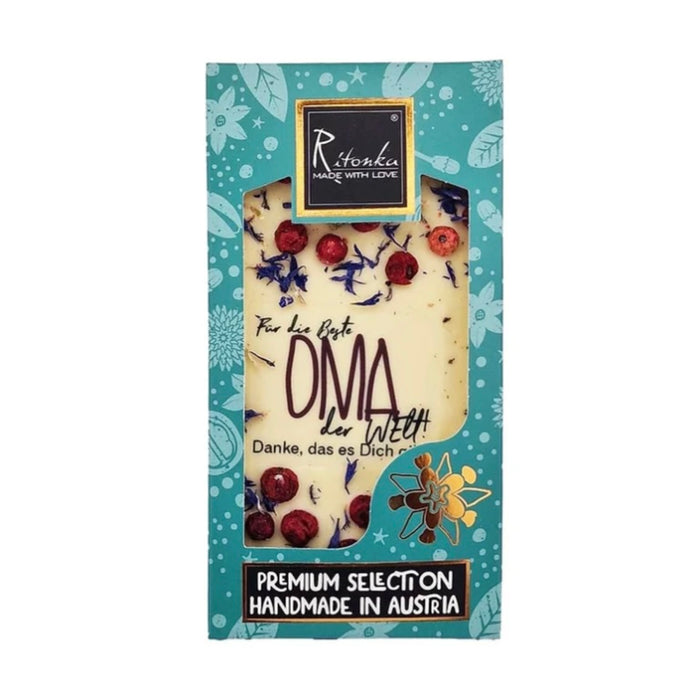 Tafel Schokolade weiß „Opa“, Ritonka