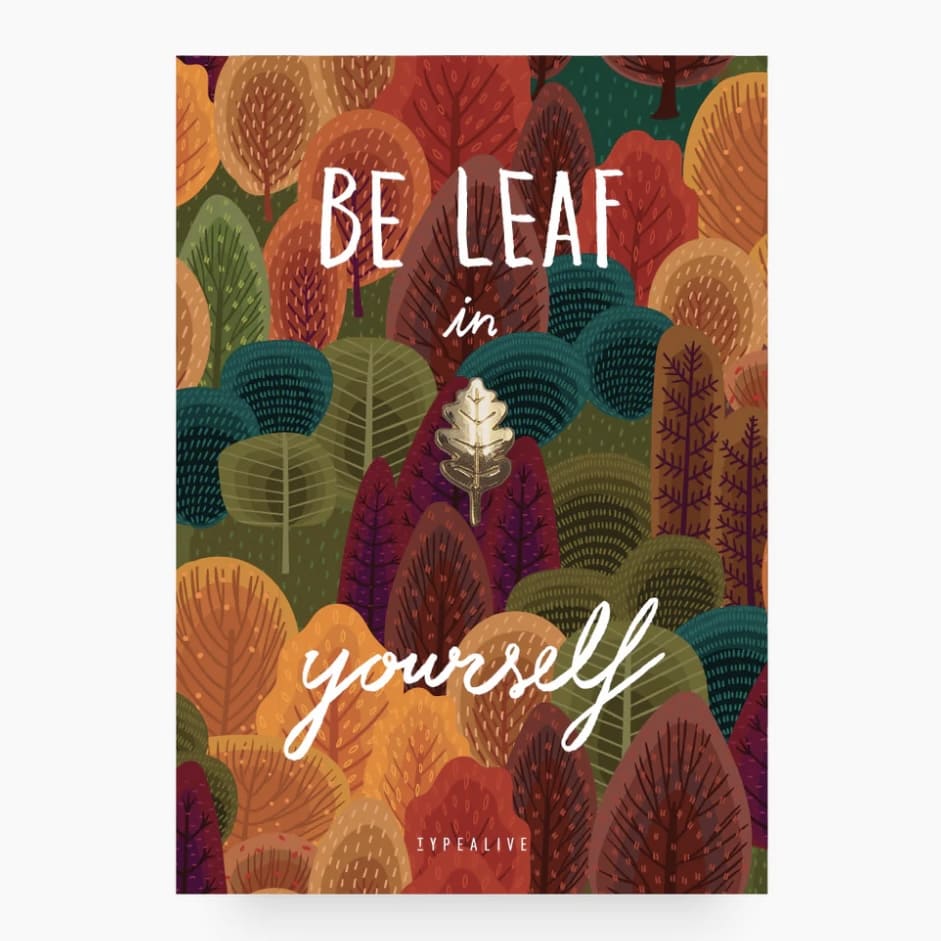 Pin „Be leaf in you“ Gold, typealive