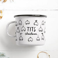 Emaille Tasse „Tits Christmas“, Typealive