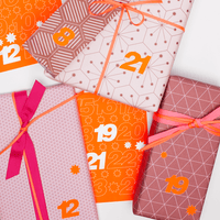 Adventskalender Zahlen Sticker Orange , my pretty circus