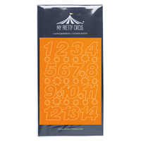 Adventskalender Zahlen Sticker Orange , my pretty circus