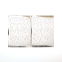 Adventskalender Zahlen Sticker Silber , my pretty circus