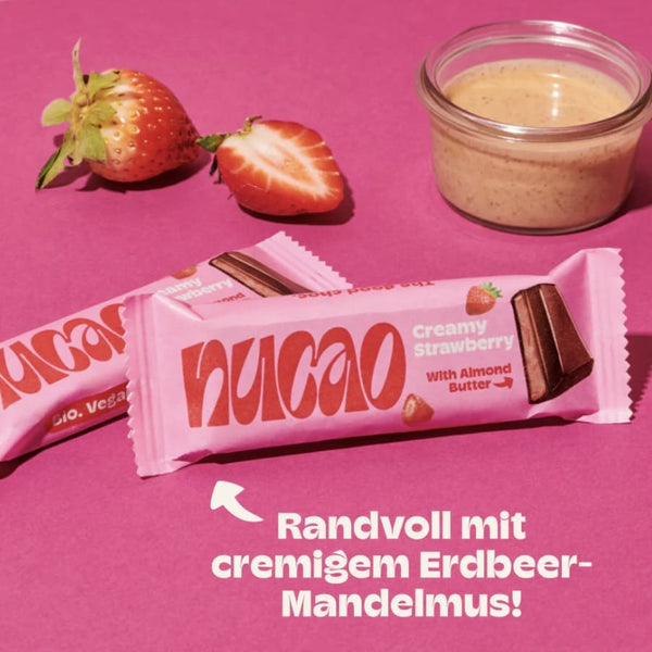 Nucao Creamy Strawberry Riegel, the nu+company