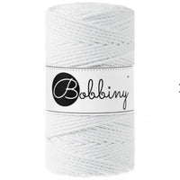 Makramee Schnur verzwirnt Flechtkordel/ Garn White 3MM 100M (330g), Bobbiny