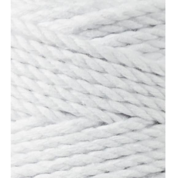 Makramee Schnur verzwirnt Flechtkordel/ Garn White 3MM 100M (330g), Bobbiny