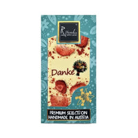 Tafel Schokolade weiß „Danke“, Ritonka