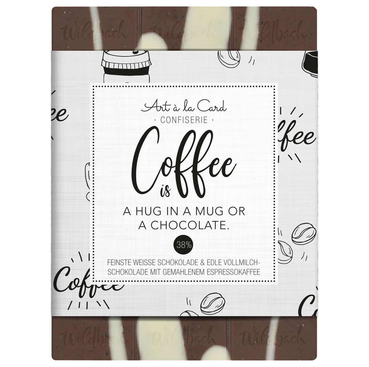 Tafel Schokolade „Coffee Is“, 70g, Wildbach