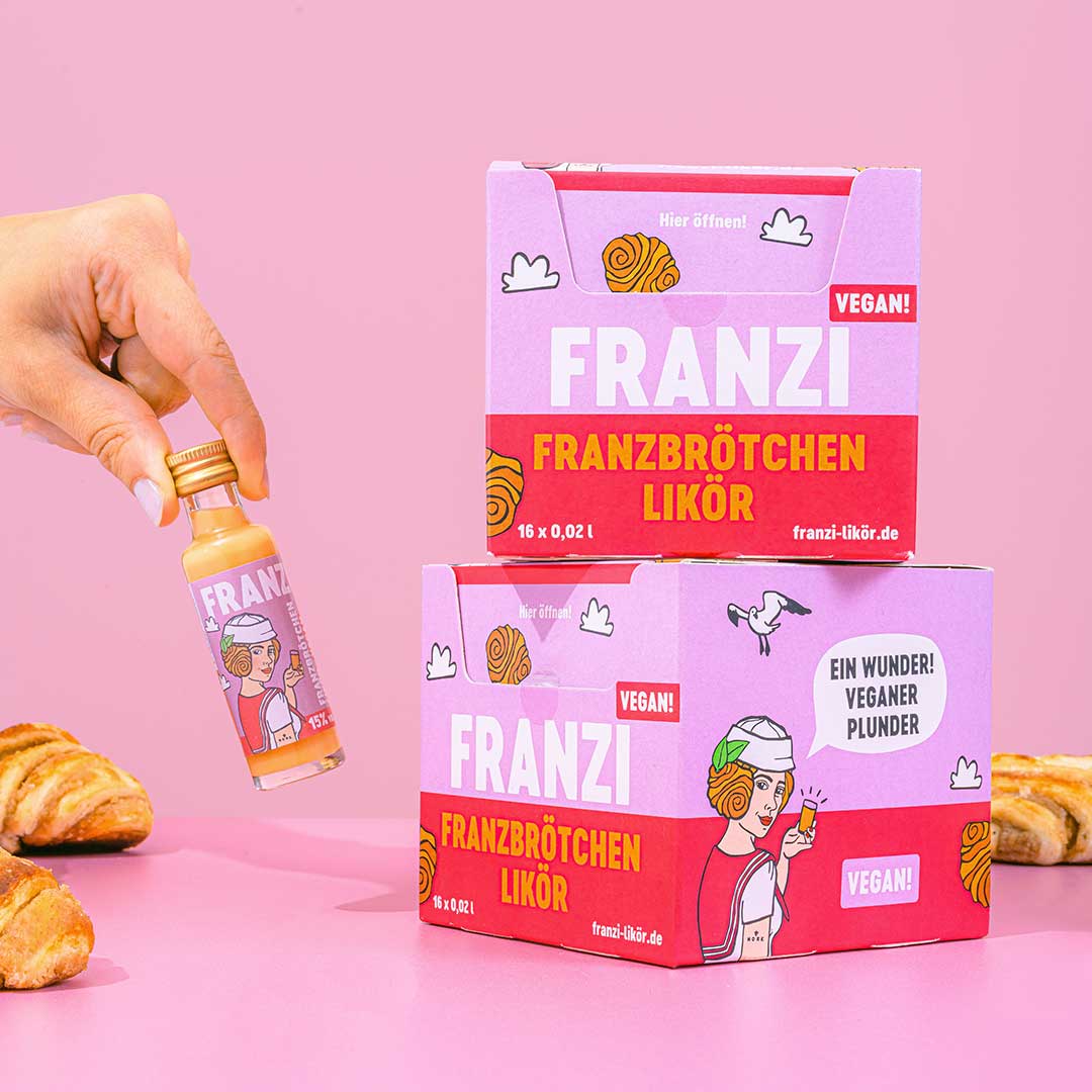 FRANZI Franzbrötchen-Likör klein - Vegan (2cl, 15% VOL.), Nork