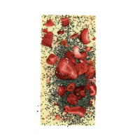 Tafel Schokolade Weiße Schokolade Erdbeere Mohn, Ritonka