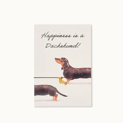 Armband-Karte „happiness is a dachshund“, by Vivir