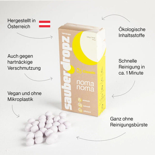 Sauberdropz Trinkflaschen Reiniger, Noma noma
