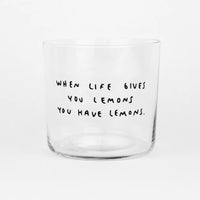 Glas mit Spruch 350ml, yahya studio