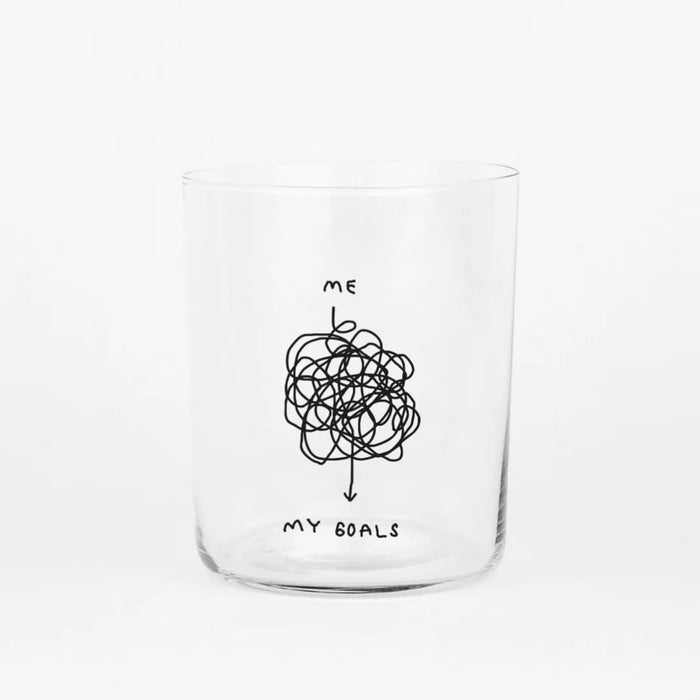 Glas mit Spruch 500ml, yahya studio