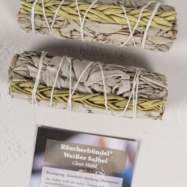 Räucherbündel „weißer Salbei & Sweetgrass“, oh shanti