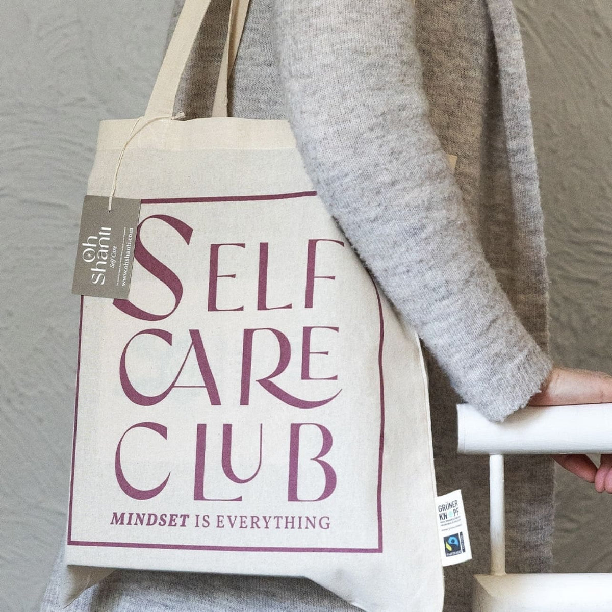 Jutebeutel „self care club“, oh shanti