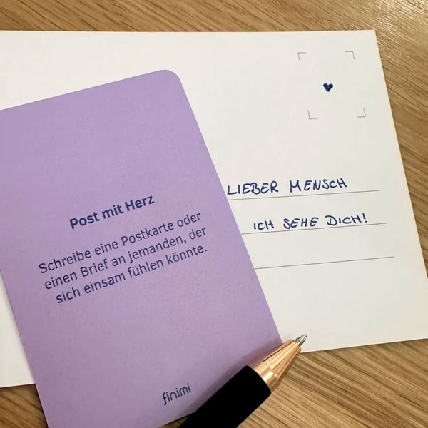 Spiel “Ask & Task Begegnung mit Herz “ , finimi