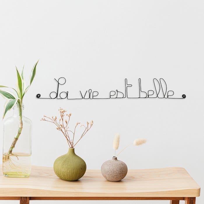 Wandschmuck aus Draht, Bijoux de Mur