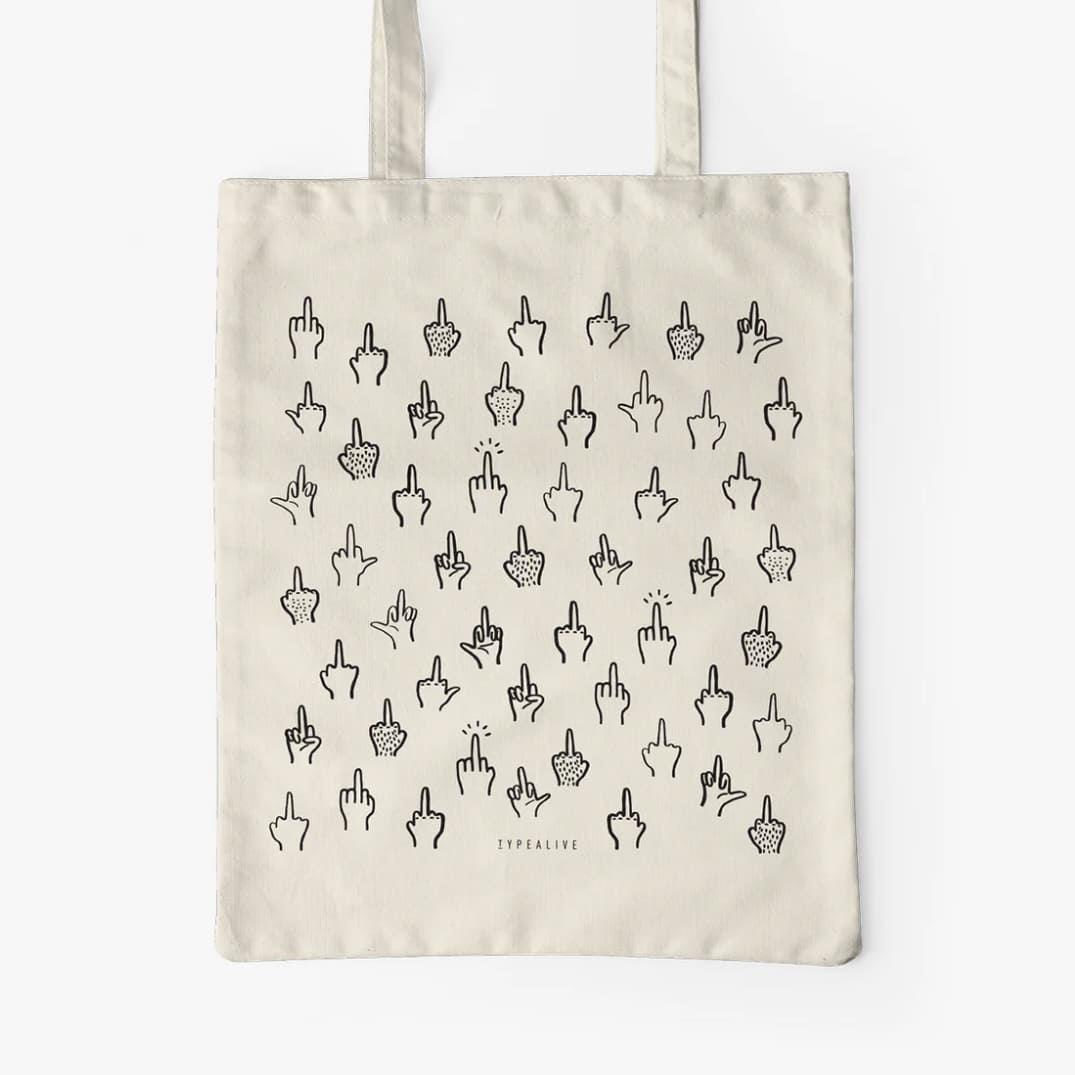 Tote Bag Tasche „mittelfinger“, typealive