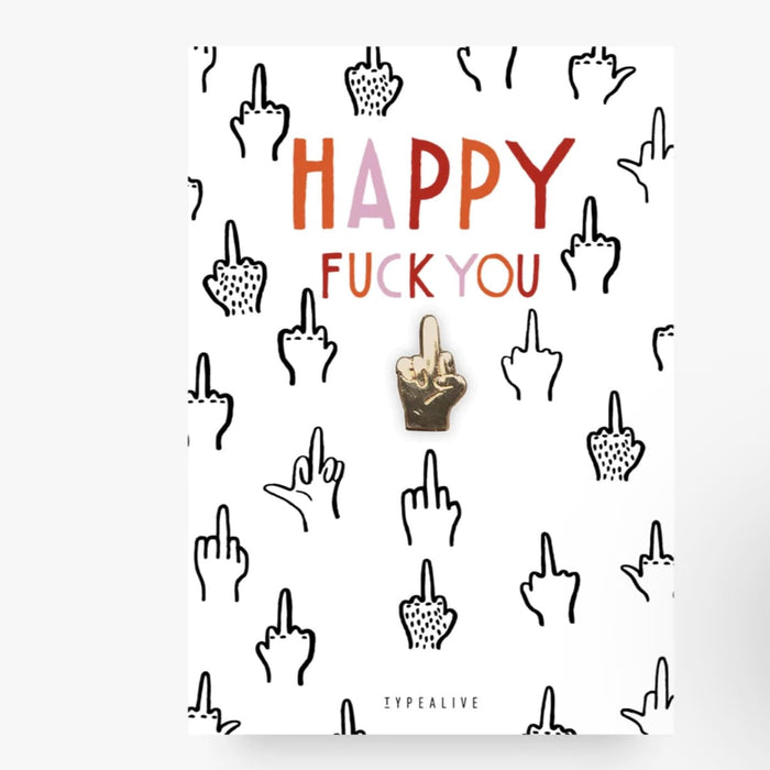 Pin „Mittelfinger“ Gold, typealive