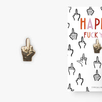 Pin „Mittelfinger“ Gold, typealive