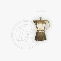 Pin „Espressokocher“ Gold, typealive